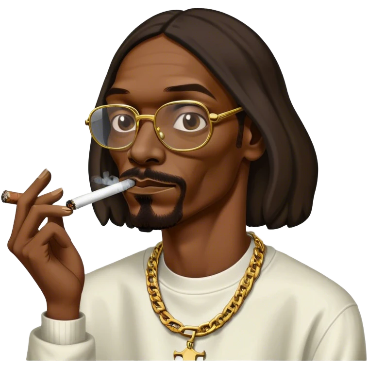 Snoop dog, smoking a blunt emoji