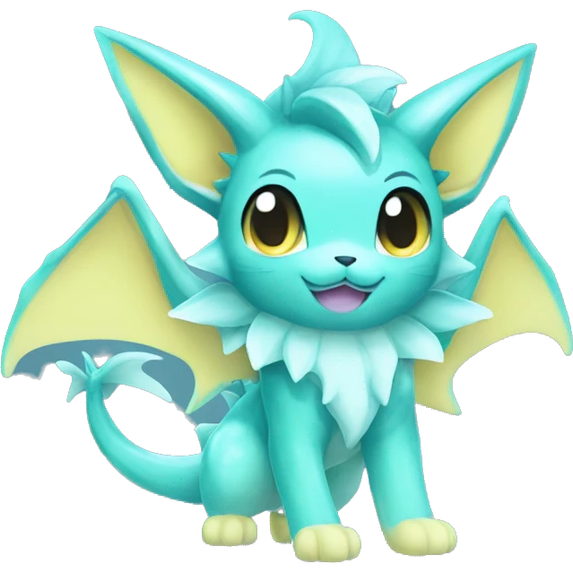 Kawaii Vaporeon full body emoji