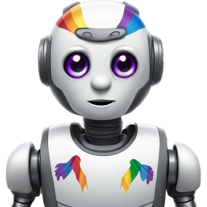 Pride month robot emoji