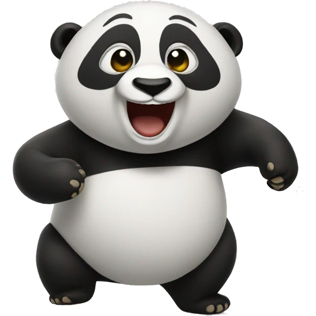Laughing panda emoji