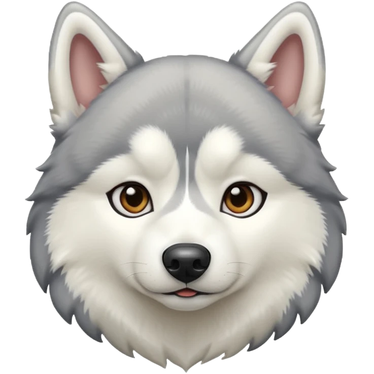 White and grey husky emoji
