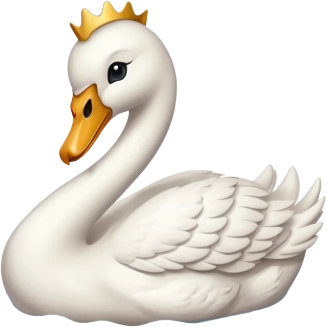cisne com expressão envergonhada emoji