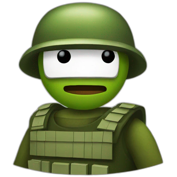 pixel clasic pepe soldier emoji