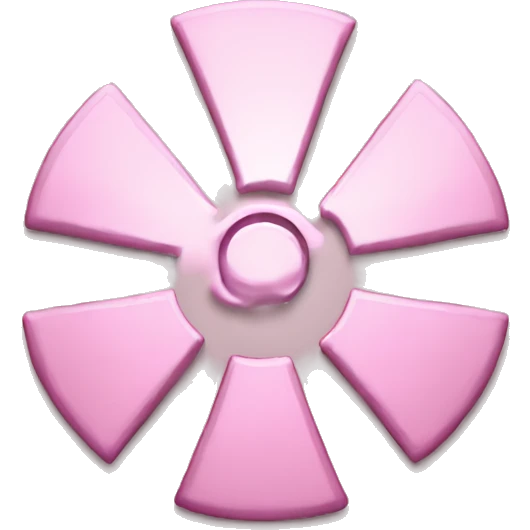 Light Pink radioactive symbol emoji