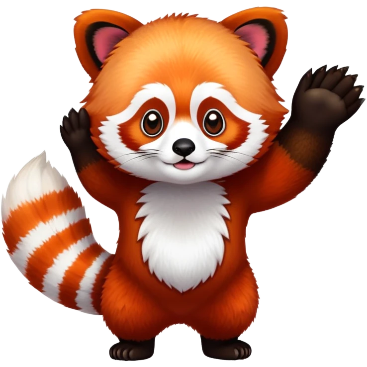Red panda leaving emoji