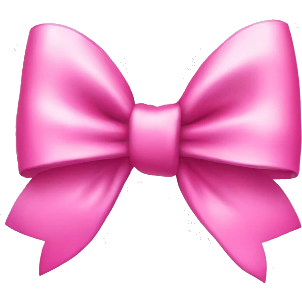Pink coquette bow emoji
