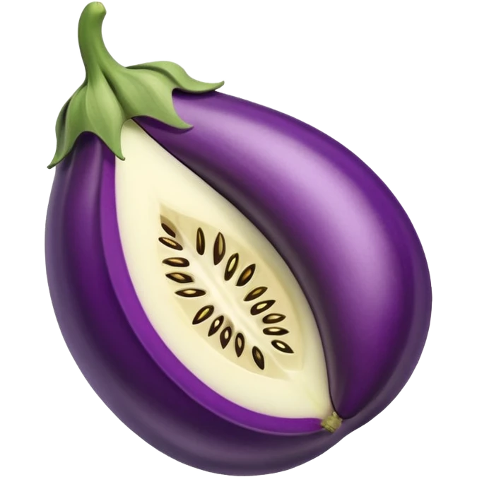 brinjal with small cut piece  emoji