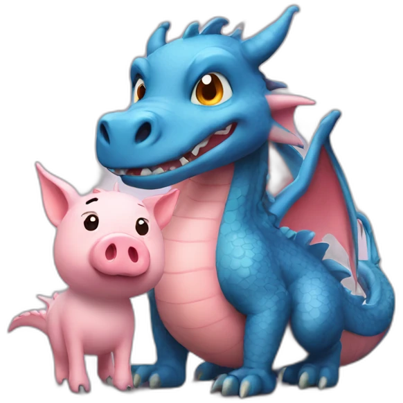 dragon with pig emoji