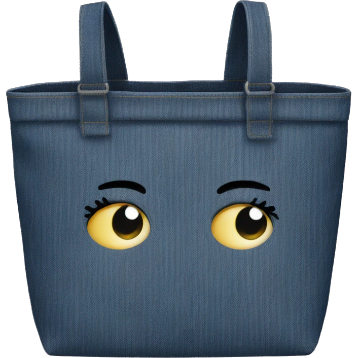 Denim tote bag emoji