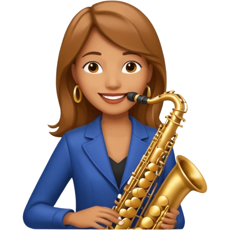 woman Swing jazz musician playing saxophone emoji
