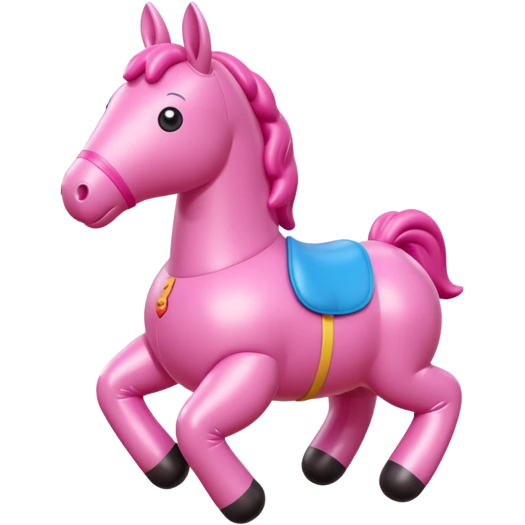 inflatable bouncing pink rody horse emoji