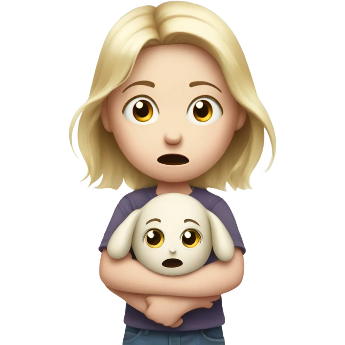 Scared kid emoji