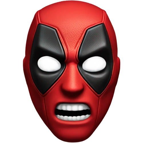3D deadpool head emoji