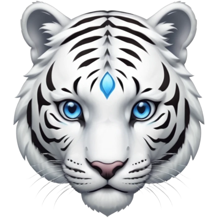 white tiger with blue eye emoji