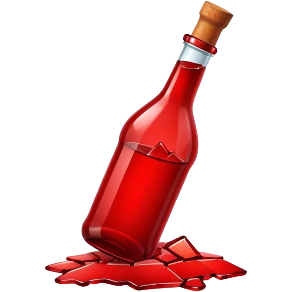Broken red bottle emoji