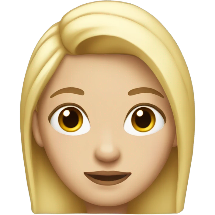 A woman with blonde skin has hair and no bangs. emoji