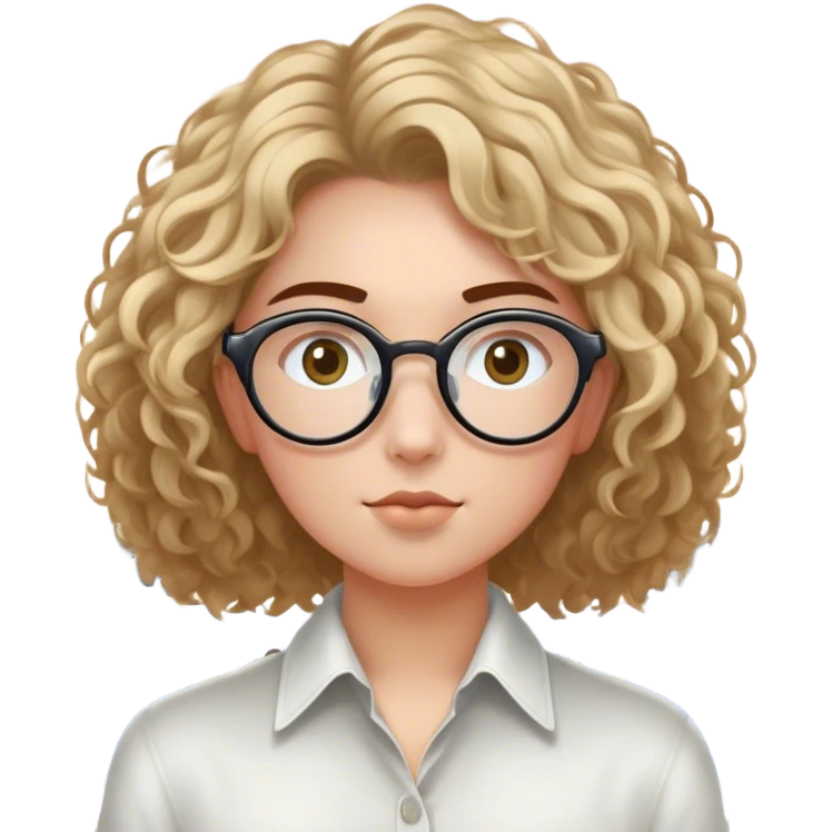 Étudiante de 20 ans métissée avec les cheveux bouclés, le visage ovale et des lunettes semi rondes et les yeux en amande par le hublot d'un avion  emoji