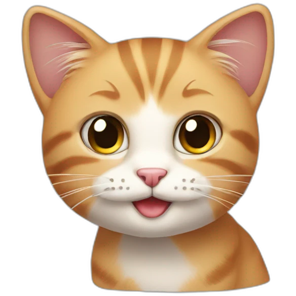 A very very cute cat emoji