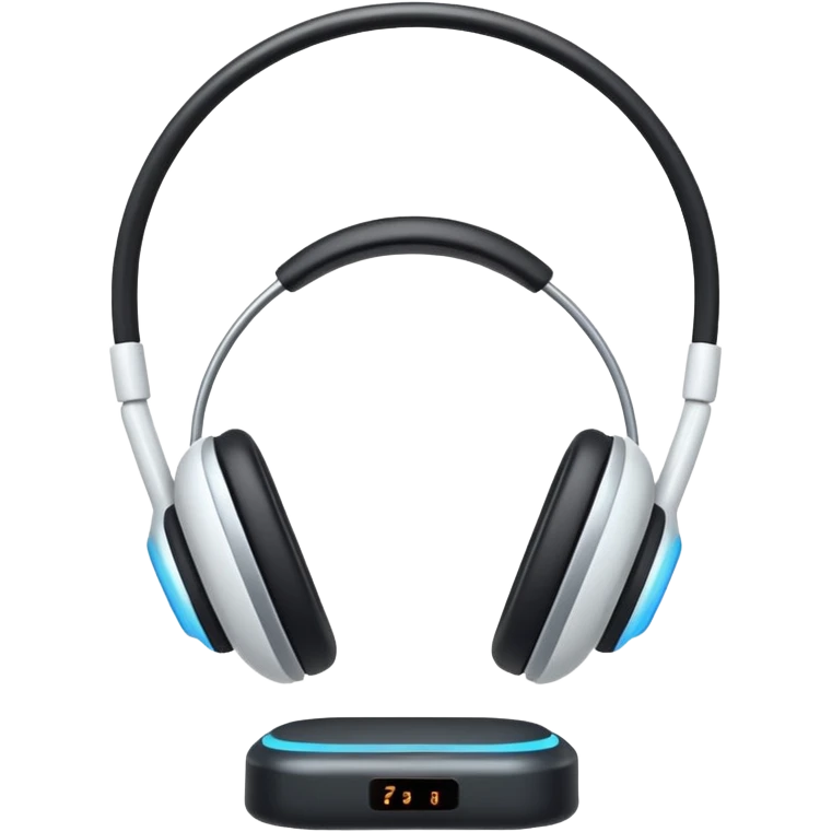 delle cuffie bianche con antenne da alieno emoji