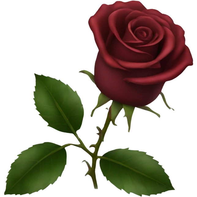 dark red rose emoji