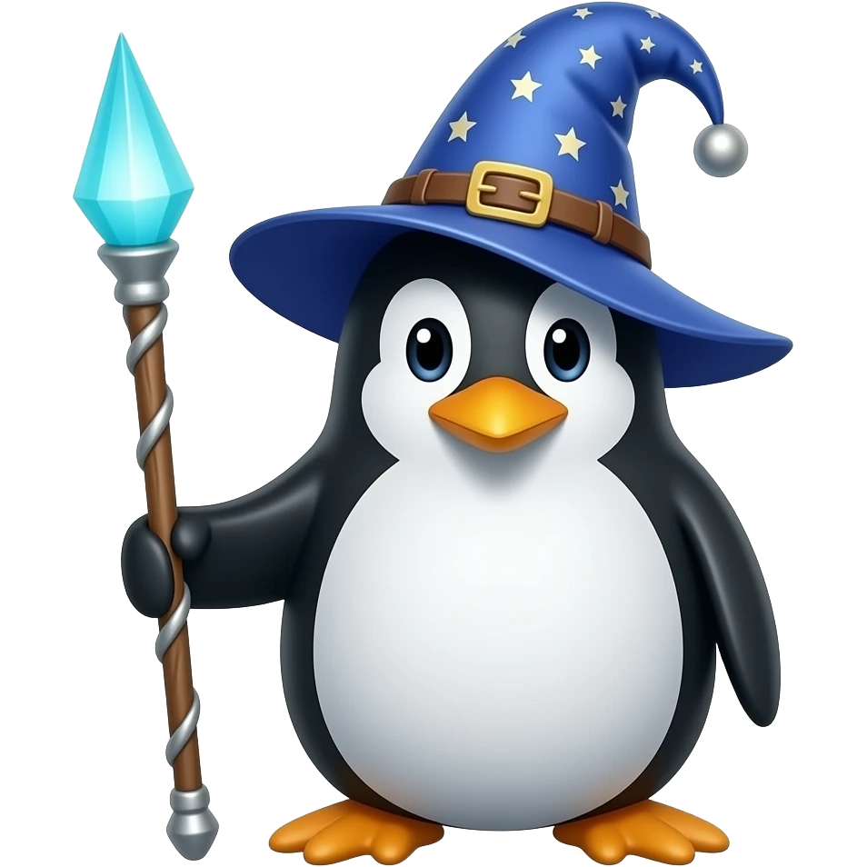 Penguin Wizard emoji