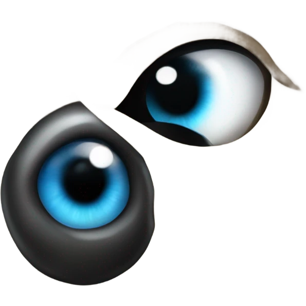 Ein Schnecke Pferd schwarz weiß mit blauem Auge emoji