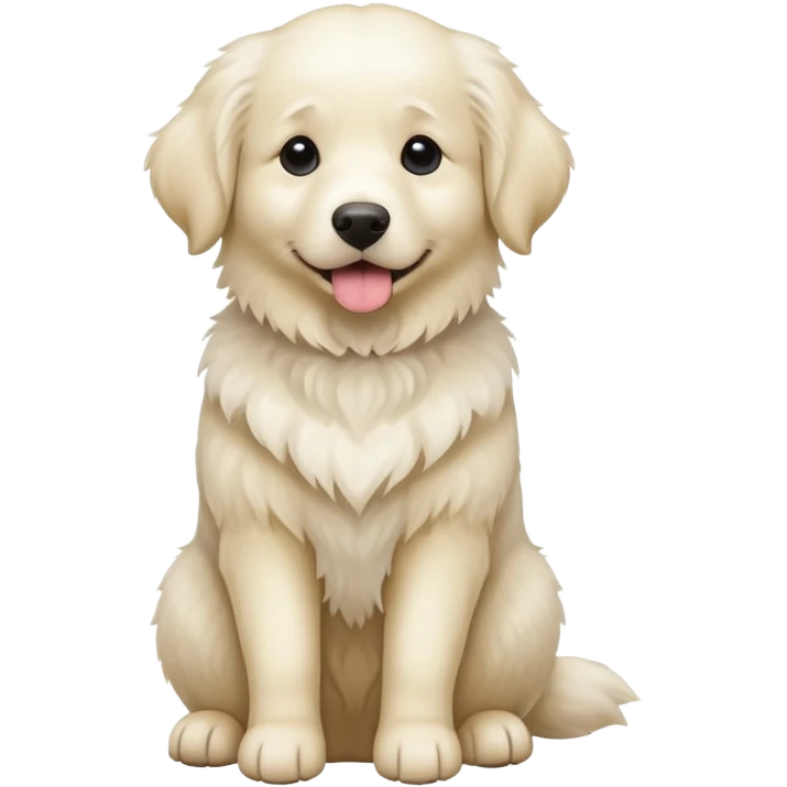 White retriever sitting emoji