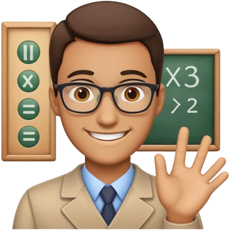 Math teacher  emoji