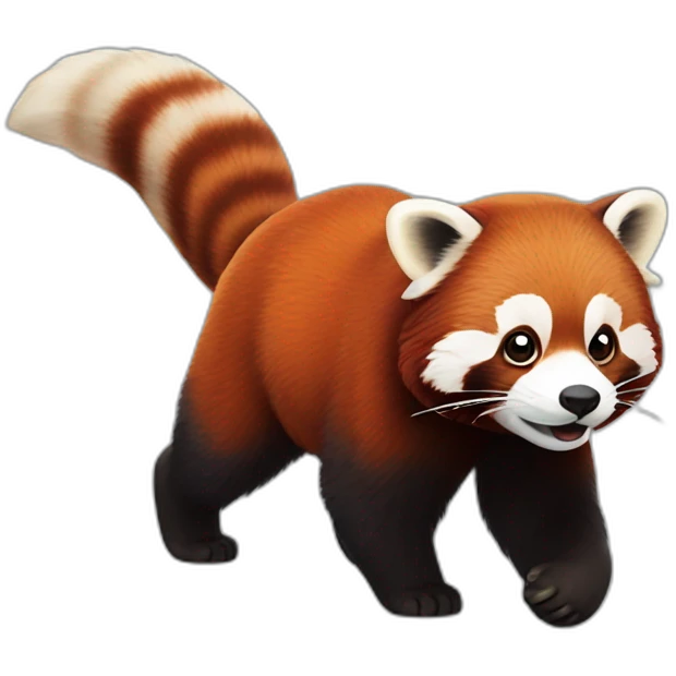 Red panda walking emoji