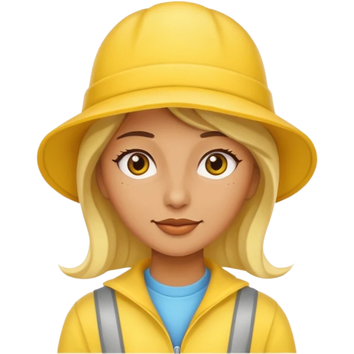 woman with yellow hat emoji