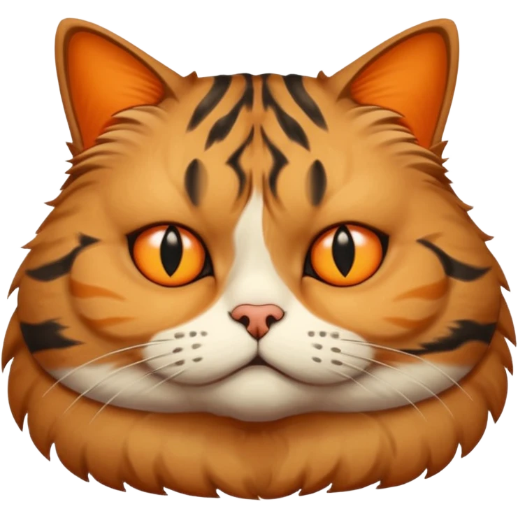 گربه ی چاقی با چشمان چپ emoji