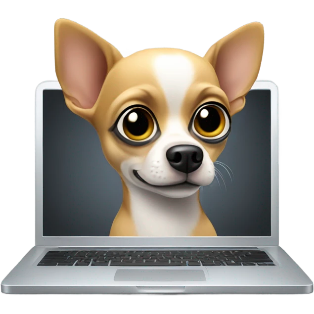 chihuahua on laptop emoji