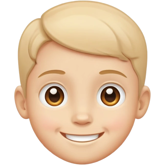 smiling child's head, simple and friendly emoji