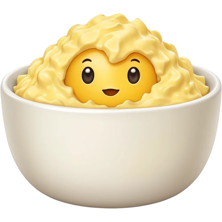Scrambled eggs in a bowl  emoji