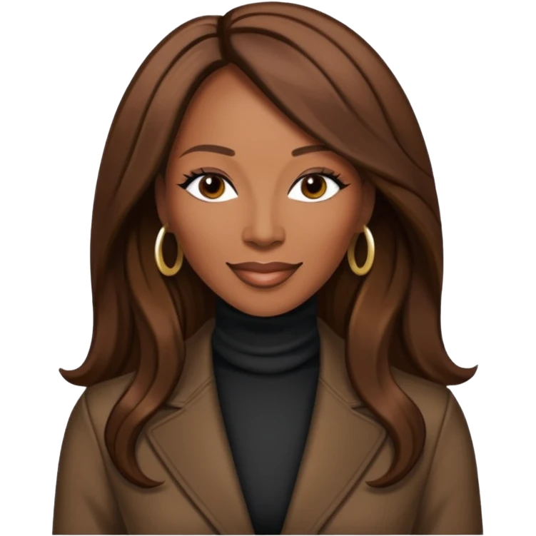 Yolanda Adams with long dark brown hair emoji
