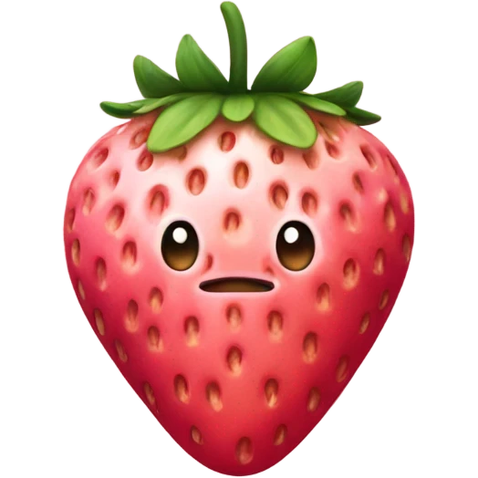 A soft pink strawberry emoji