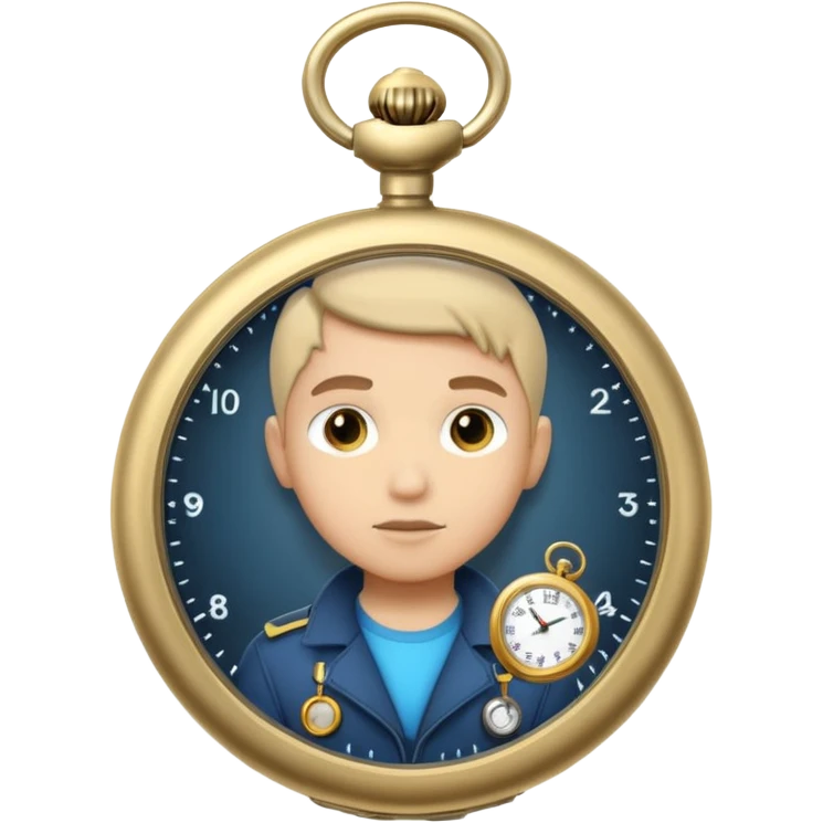 future Explorer with futuristic pocket watch emoji