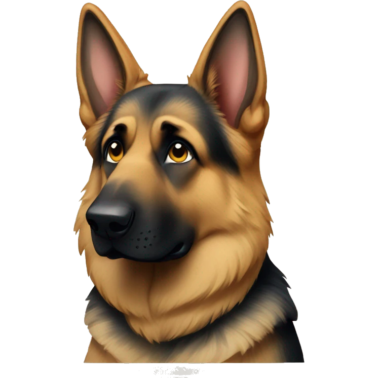 German shepherd sad  emoji