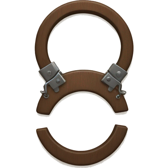 wooden handcuffs emoji