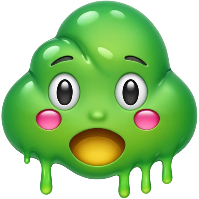 Green melting emoji emoji
