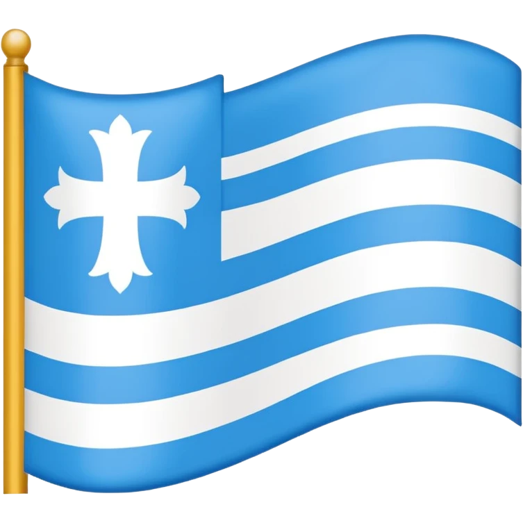 Galicia flag with the correct stuff emoji