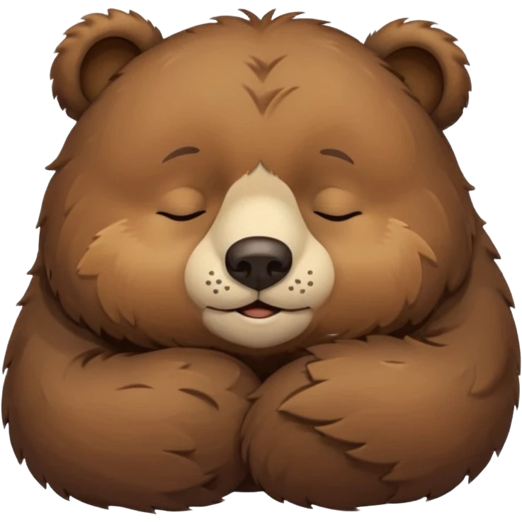 Cute sleepy bear emoji