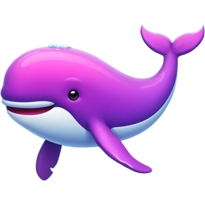 neon whale in the sea emoji