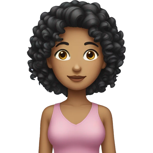 girl with curly black hair emoji