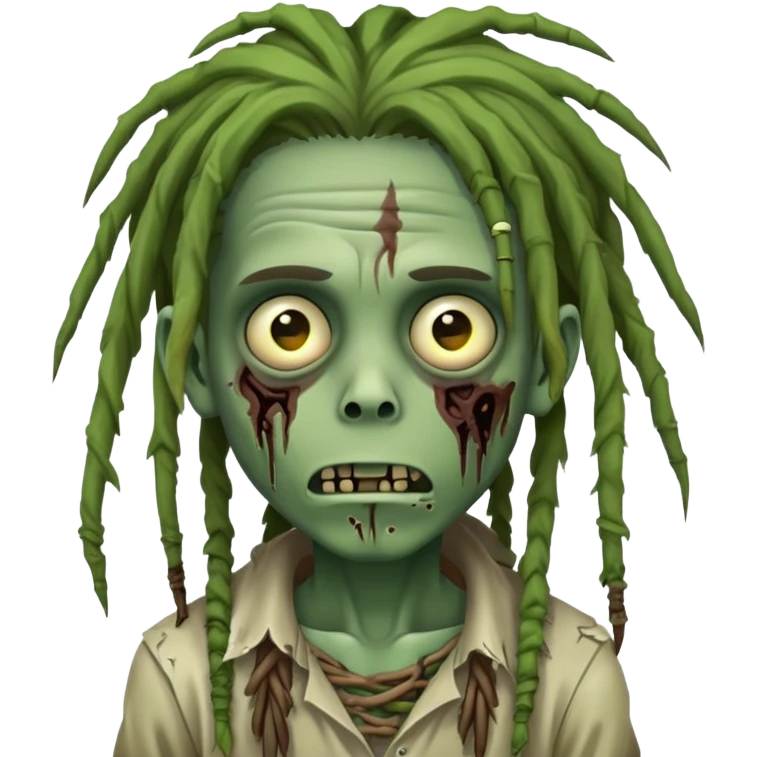 boy zombie with dreadlocs emoji to use or share on Discord and Slack. emoji