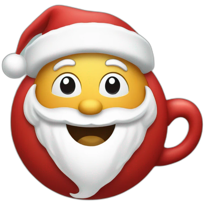happy santa coffe emoji
