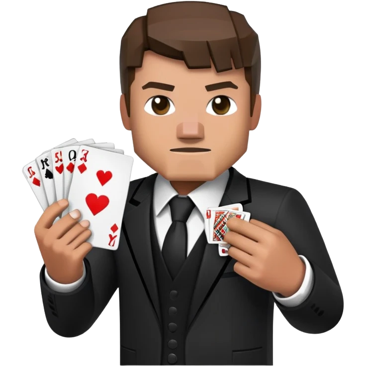 Minecraft Steve as blackjack emoji