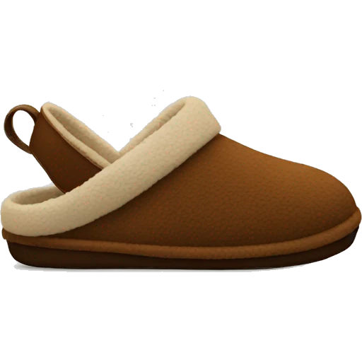 Brown Sherpa slippers emoji