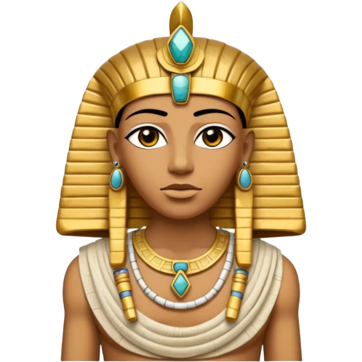Mummy Pharaoh: Bandaged body with golden headdress and jeweled amulet.
 emoji