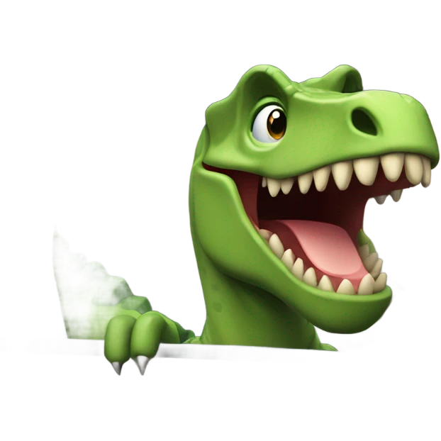 Dinosaur in a car emoji